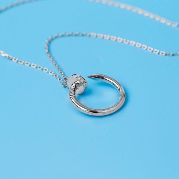 Dây chuyền Cartier JUSTE UN CLOU NECKLACE WHITE GOLD DIAMOND - Image 4