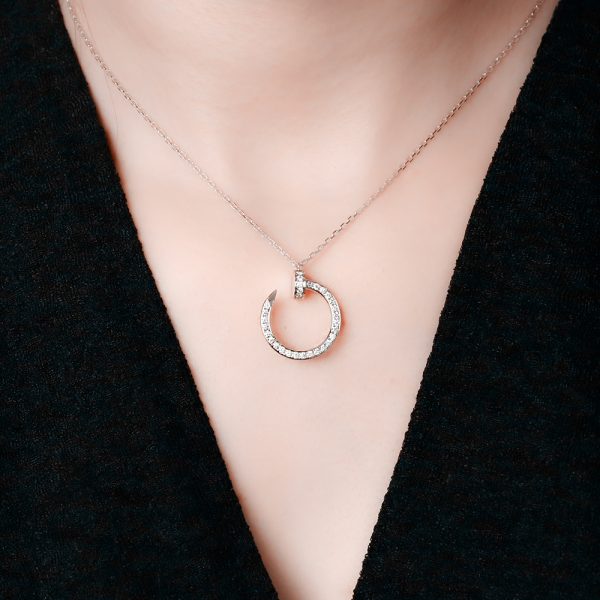 Dây chuyền Cartier JUSTE UN CLOU NECKLACE WHITE GOLD DIAMOND - Image 2